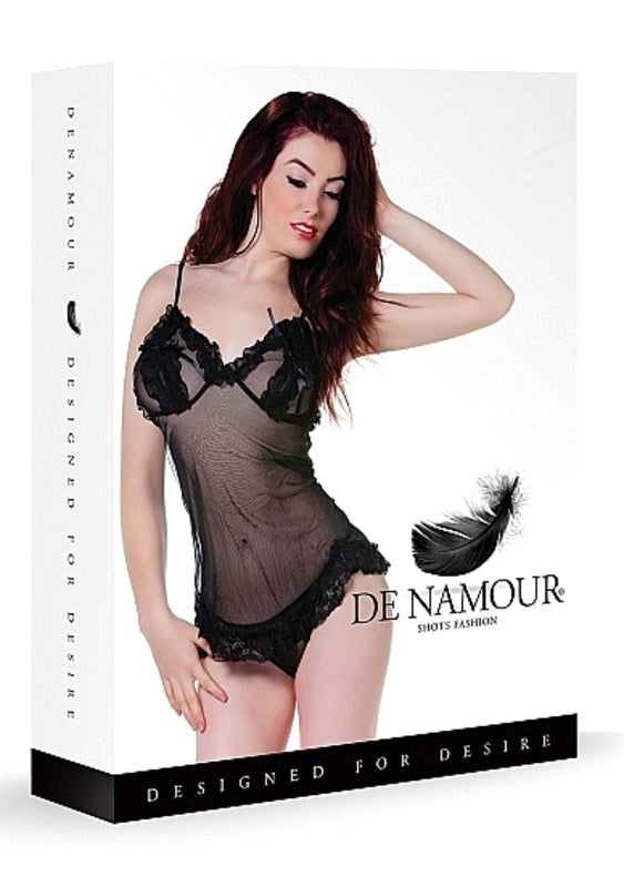 De Namour Black Babydoll & G-String Babydolls and Chemises