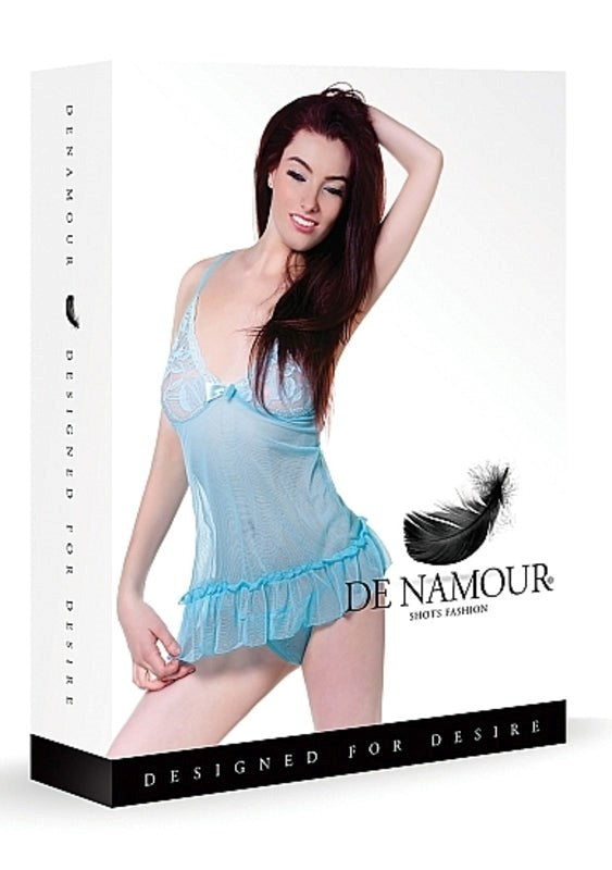 De Namour Blue Babydoll & G-String Babydolls and Chemises