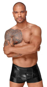 Decadence Powerwetlook Men's Shorts with Decorative PVC Pleats Jocks and G-Strings