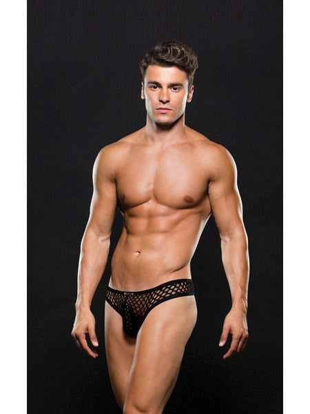 Envy Menswear's Sleek Fishnet Thong - Comfort and Allure Jocks and G-Strings