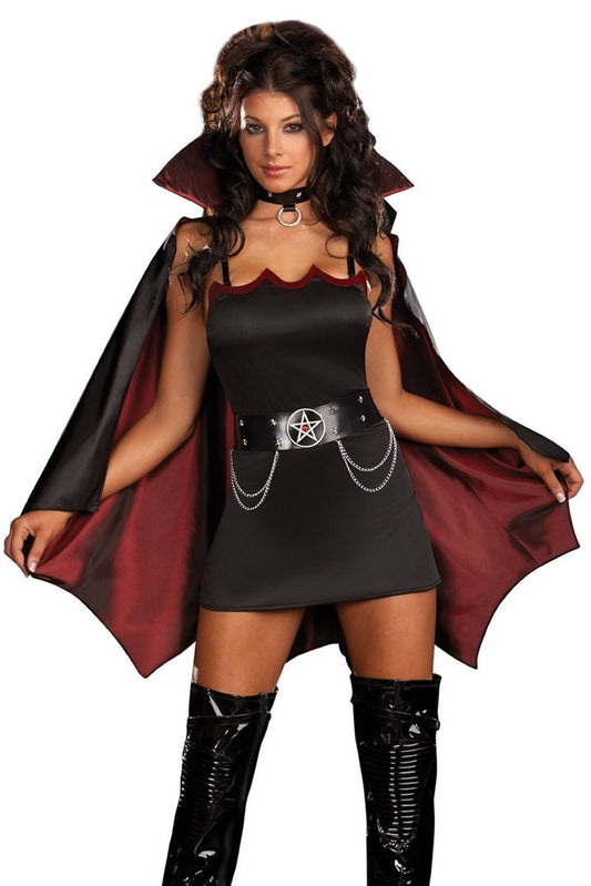 Embrace Nocturnal Elegance with Fang Banging Fun Costume - Fancy Dress Ups