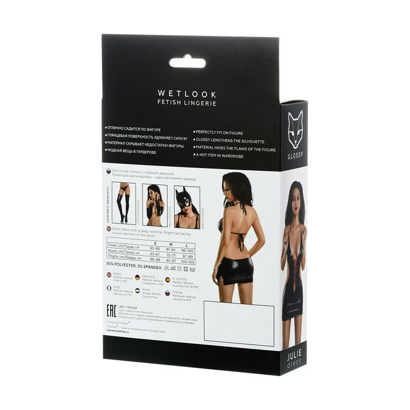 Glossy's Sleek and Stylish Dress Wetlook - Julie Bras and Bra Sets