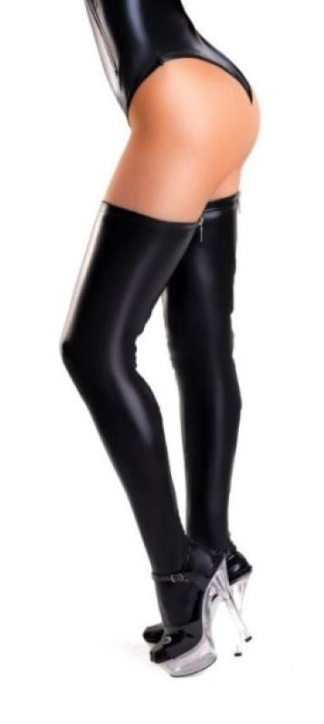 Glossy Wetlook Connie Zipper Stockings - Bold, Affordable, and Perfectly Fitted Her Fetish