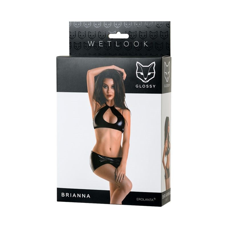 Glossy Wetlook Set Brianna Bras and Bra Sets