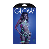 Luminous Allure - Glow Night Vision Gartered Teddy Babydolls and Chemises