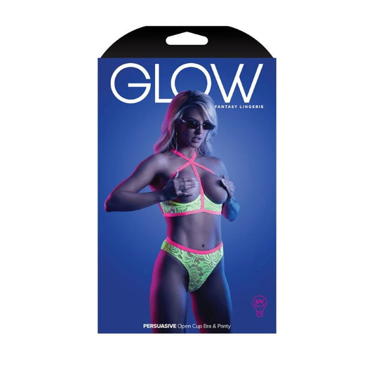 Glow Persuasive Open Cup Bra & Panty Bras and Bra Sets