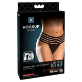Pipedream HOOKUP Womens Crotchless Love Garter G-Strings, Panties and Shorts