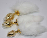 Luxurious Kitten Tail Metal Butt Plug - Customizable Pleasure Steel Sex Toys