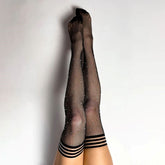 Kixies ANGELICA Black Fishnet Rhinestone Hosiery