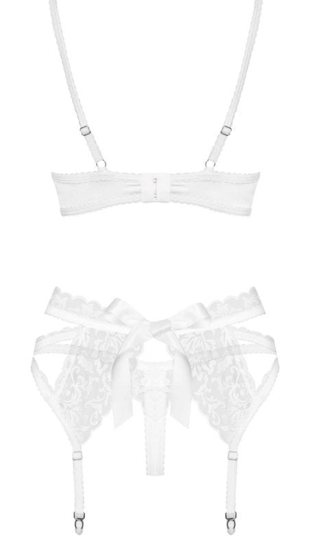 Lacy White Set 3 piece Bras and Bra Sets