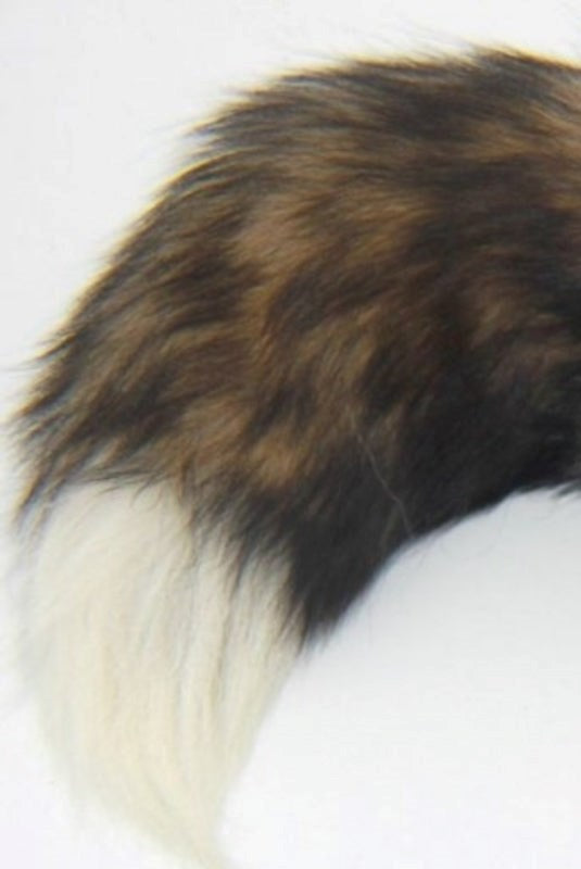 Long Fox Tail Steel Butt Plug Gold Steel Sex Toys