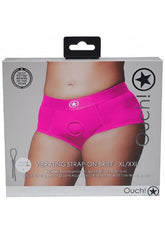 Ouch! Pleasure-Enhancing Vibrating Strap-on Brief - Pink Strap On Sextoys