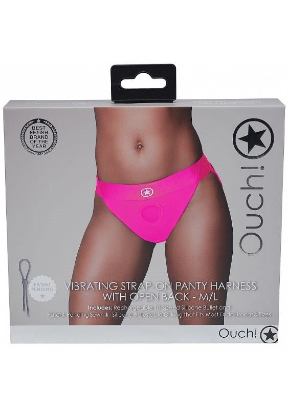 Ouch! Intimate Pleasure Enhancer - Vibrating Strap-on Panty Harness Strap On Sextoys