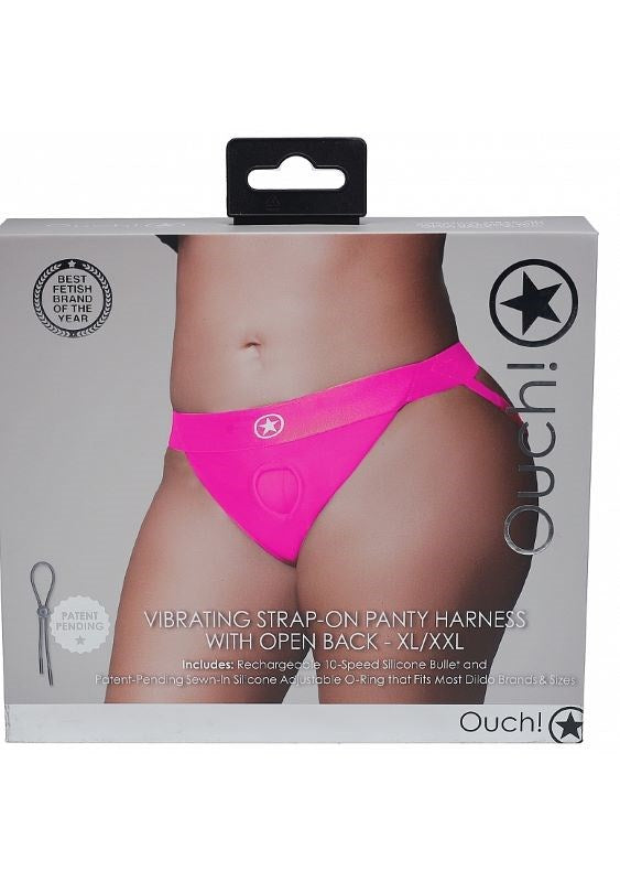 Ouch! Intimate Pleasure Enhancer - Vibrating Strap-on Panty Harness Strap On Sextoys