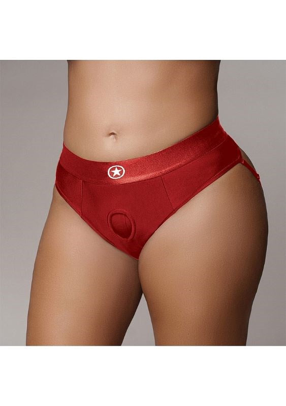 Ouch! Electrifying Strap-on Thong - Red Strap On Sextoys