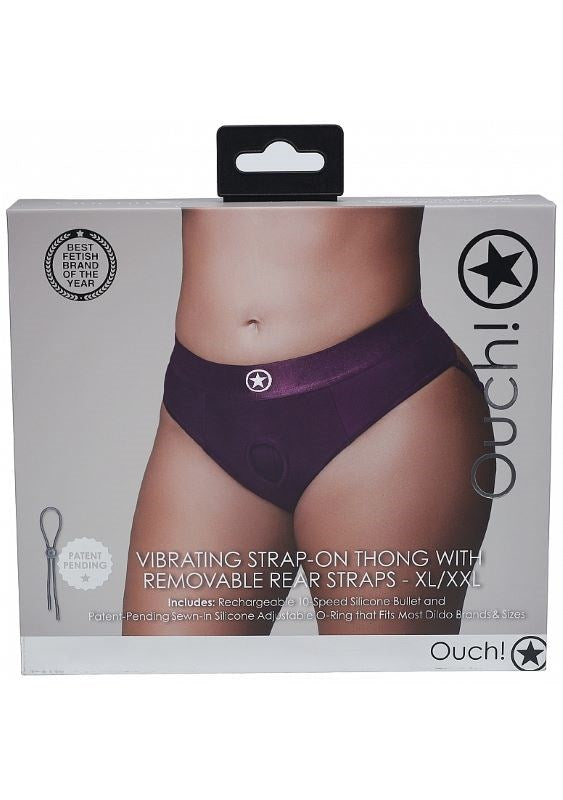 Ouch! Intimate Pleasure Strap-on Thong - Purple Strap On Sextoys