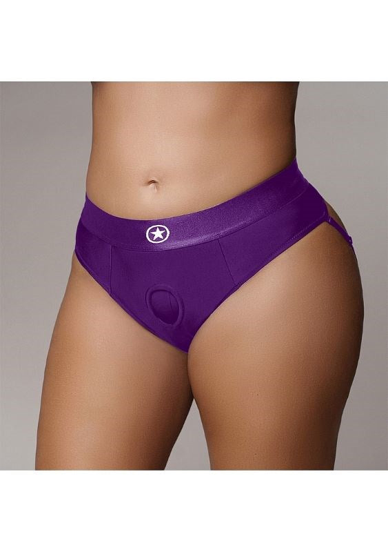 Ouch! Intimate Pleasure Strap-on Thong - Purple Strap On Sextoys