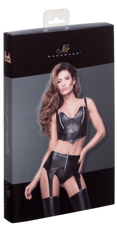 Powerwetlook Top with Silver Zippers Her Fetish