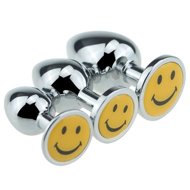 Smiling Face Steel Anal Plug Steel Sex Toys