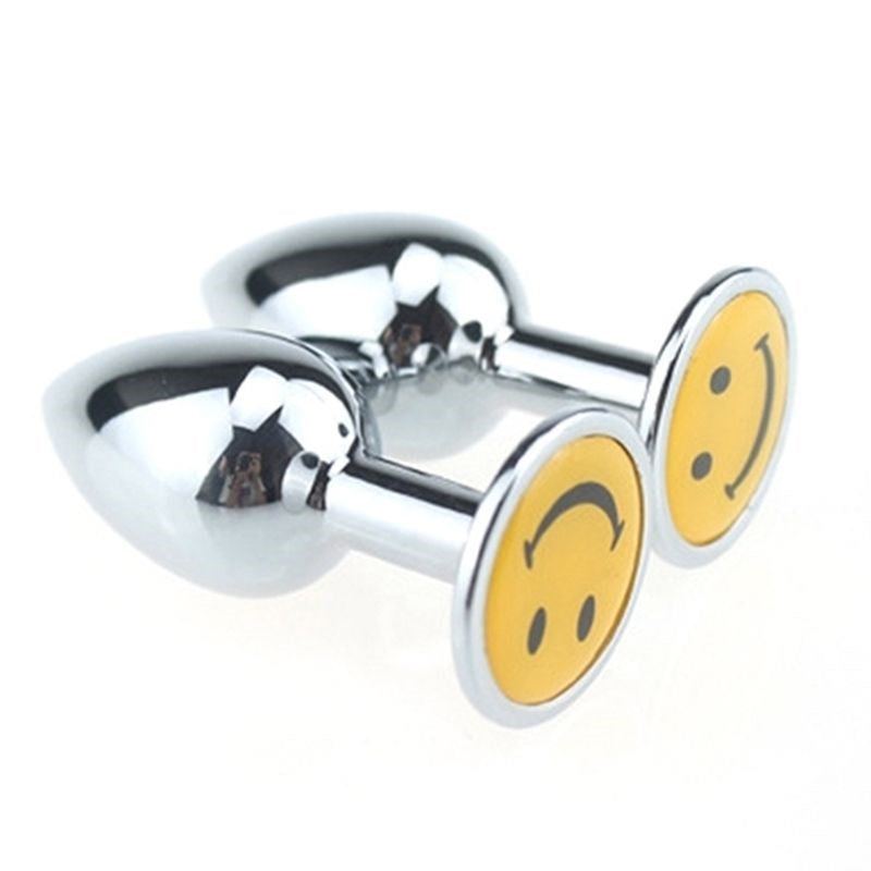 Smiling Face Steel Anal Plug Steel Sex Toys