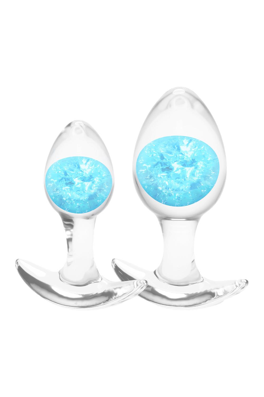 NS Novelties Glams Cosmic Butt Plugs Set of 2 Sizes Blue Butt Plugs