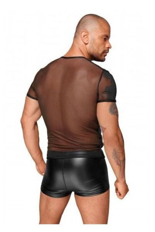 Tulle Men Shirt With Decorative PVC Pleats Mens Briefs And Boxers