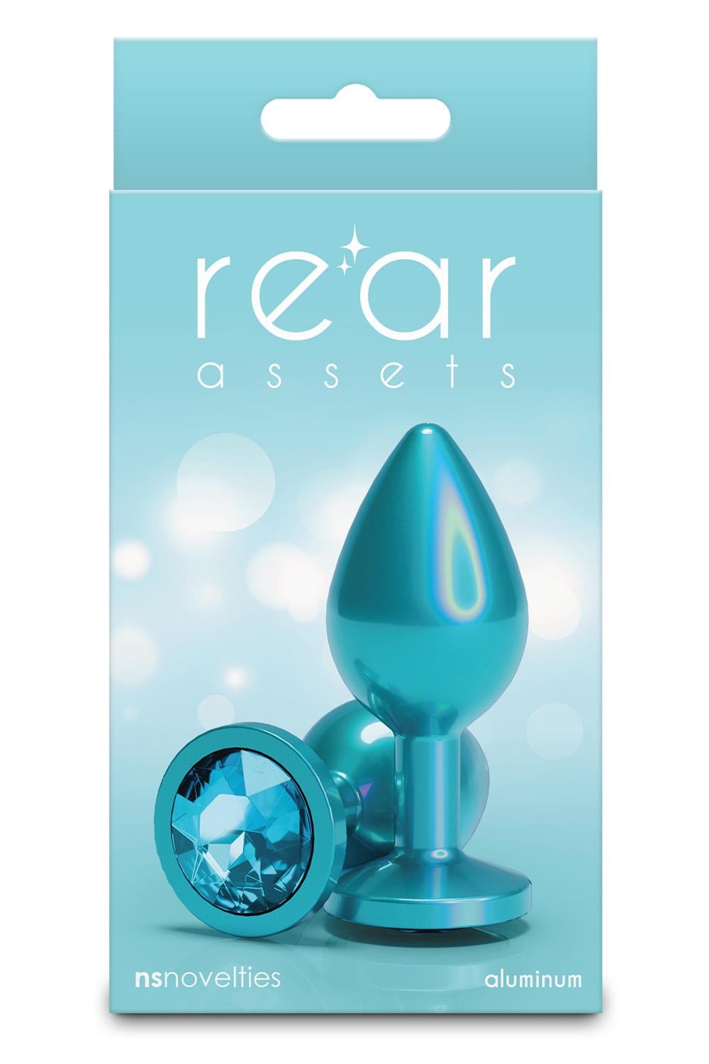 NS Novelties Rear Assets Iridescent Medium Butt Plug Butt Plugs