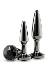 NS Novelties Rear Assets Tapered Trainer Metal Butt Plugs Set Chrome Butt Plugs