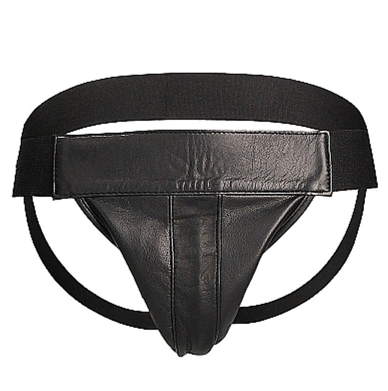 Uomo Plain Front Jock Black His Fetish