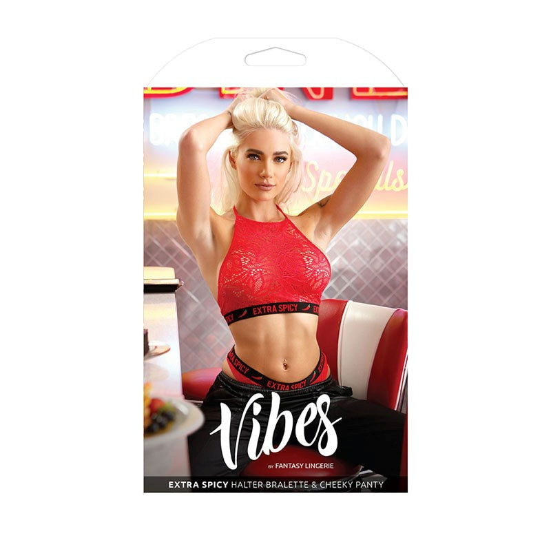 VIBES EXTRA SPICY Halter Bralette & Panty Bras and Bra Sets