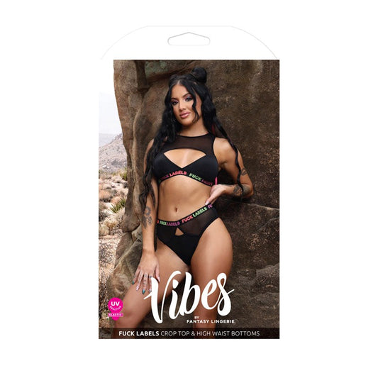 Empowered Fitness Wear - Fuck Labels Crop Top & High Bottoms - Bras and Bra Sets