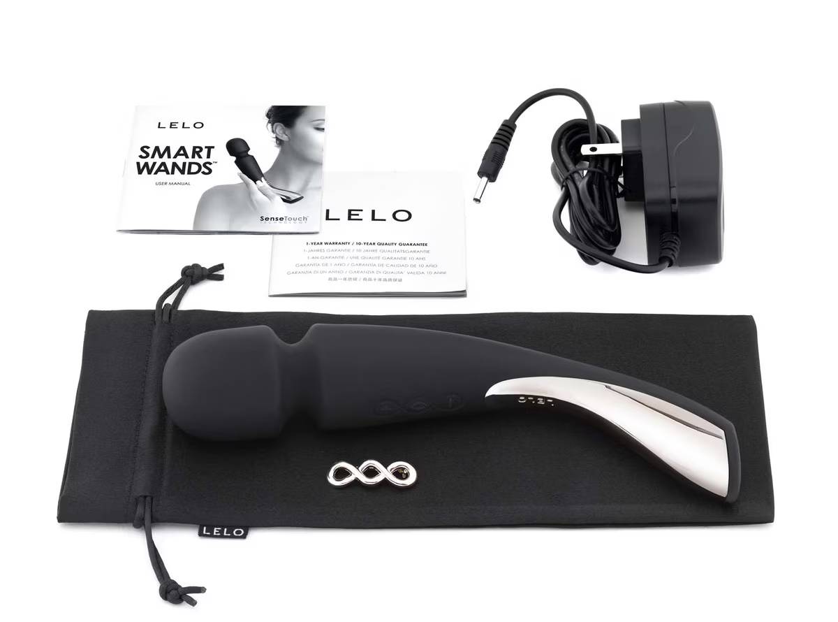 Lelo Smart Body Wand Massager Medium Black Body Wands