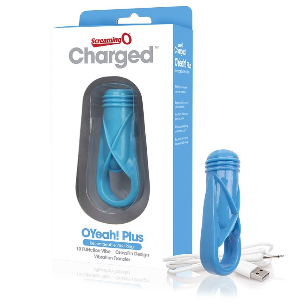 Screaming O Charged Oyeah! Plus Vibrating Cock Ring - Single Vibrating Cock Rings