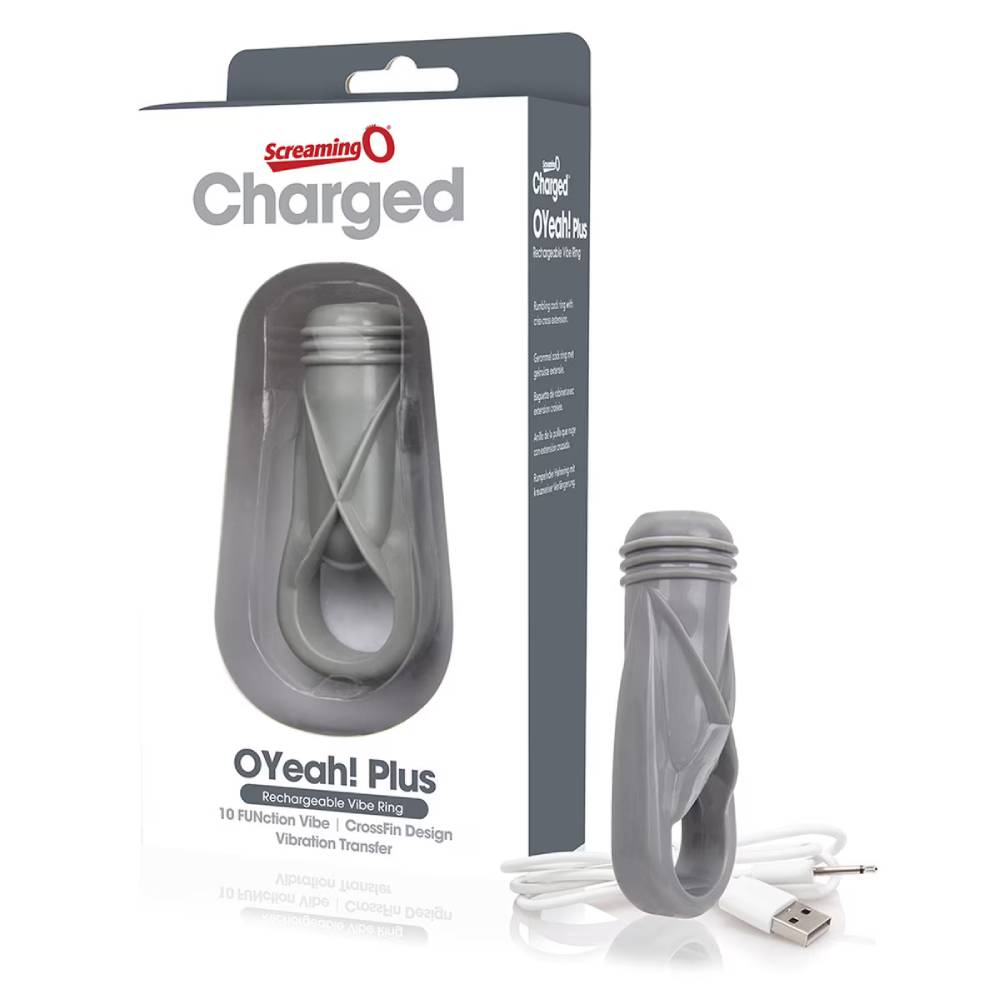 Screaming O Charged Oyeah! Plus Vibrating Cock Ring - Single Vibrating Cock Rings