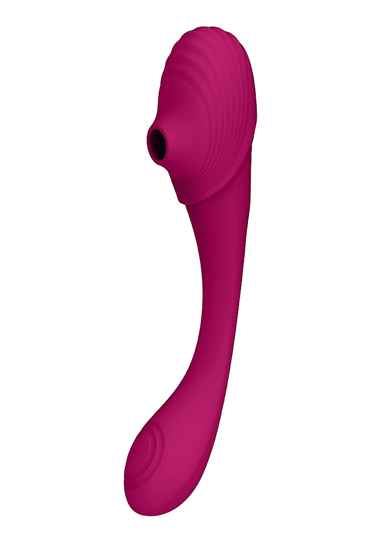 Vive Mirai Double Ended Pulse & Air Wave Bendable Vibrator Clit Ticklers and Pulsators