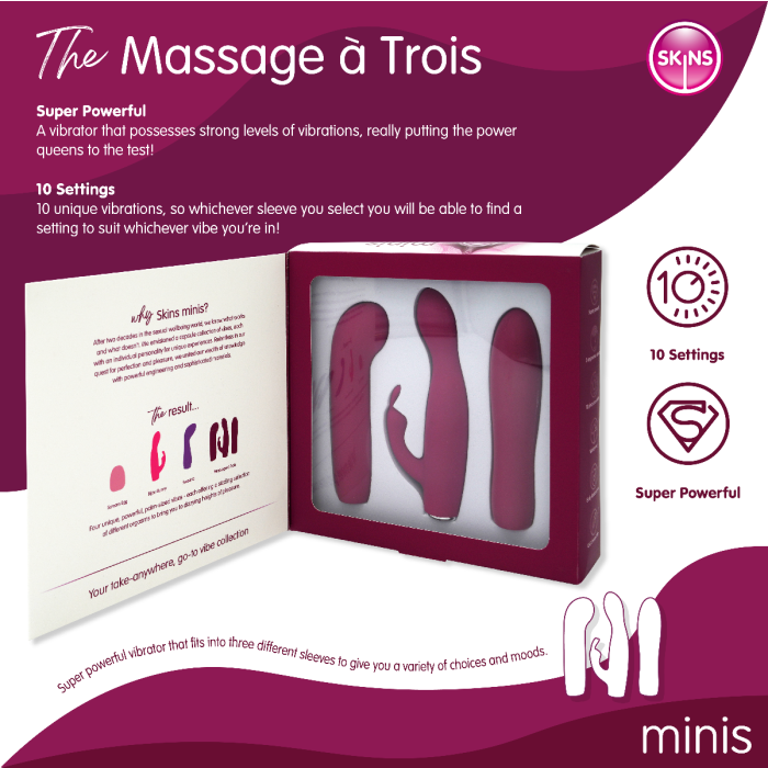 Skins Minis Massage A Trois Sex Toy Set Sex Kits
