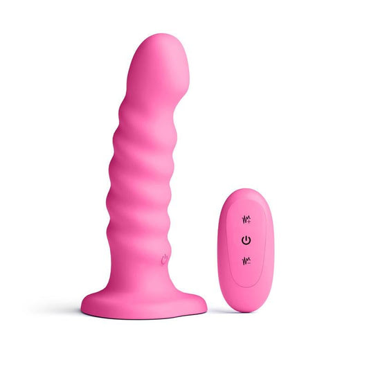 NS Novelties Colours Ribbed 6 Inch Vibrating Silicone Dildo - Vibrating Dildos