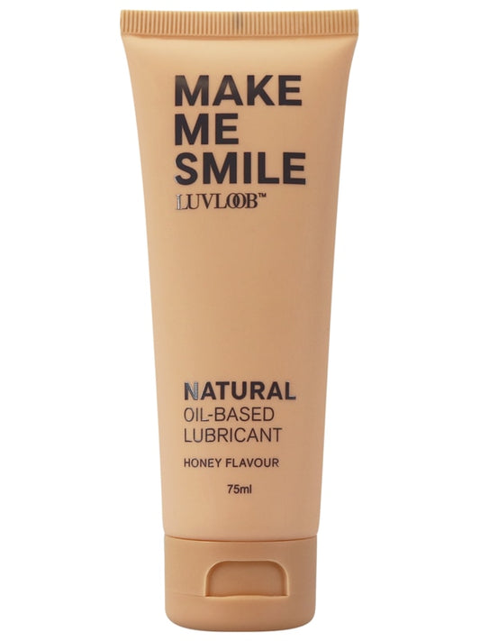 Luvloob Make Me Smile Oil Based Lubricant Honey 75ml - Massage Oils and Lubricants