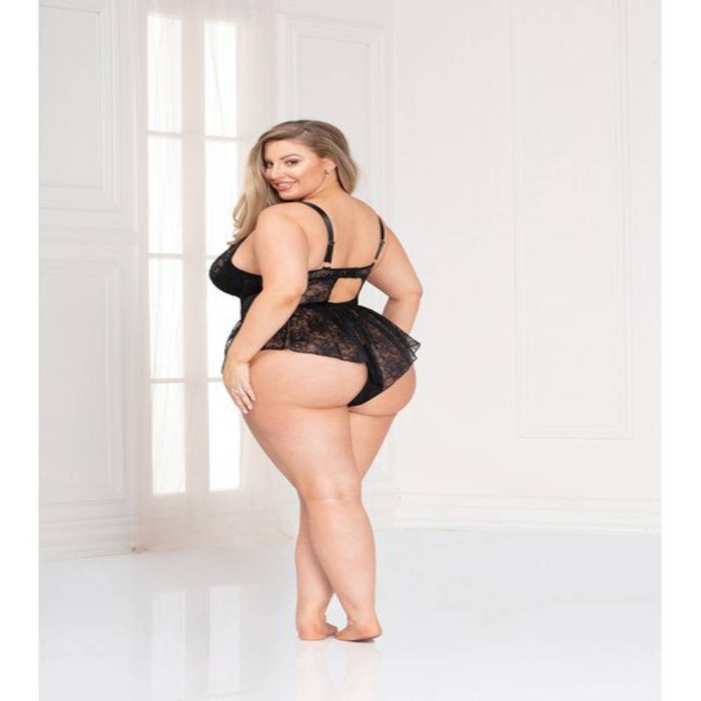 Seven Til Midnight Women Radiance Romper Black Teddies and Bodysuits