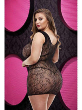 Lapdance Lingerie Lace Mini Womens Dress LC 63 XL BX Black Body Stockings