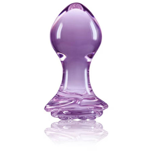 NS Novelties Crystal Rose Glass Anal Plug - Butt Plugs