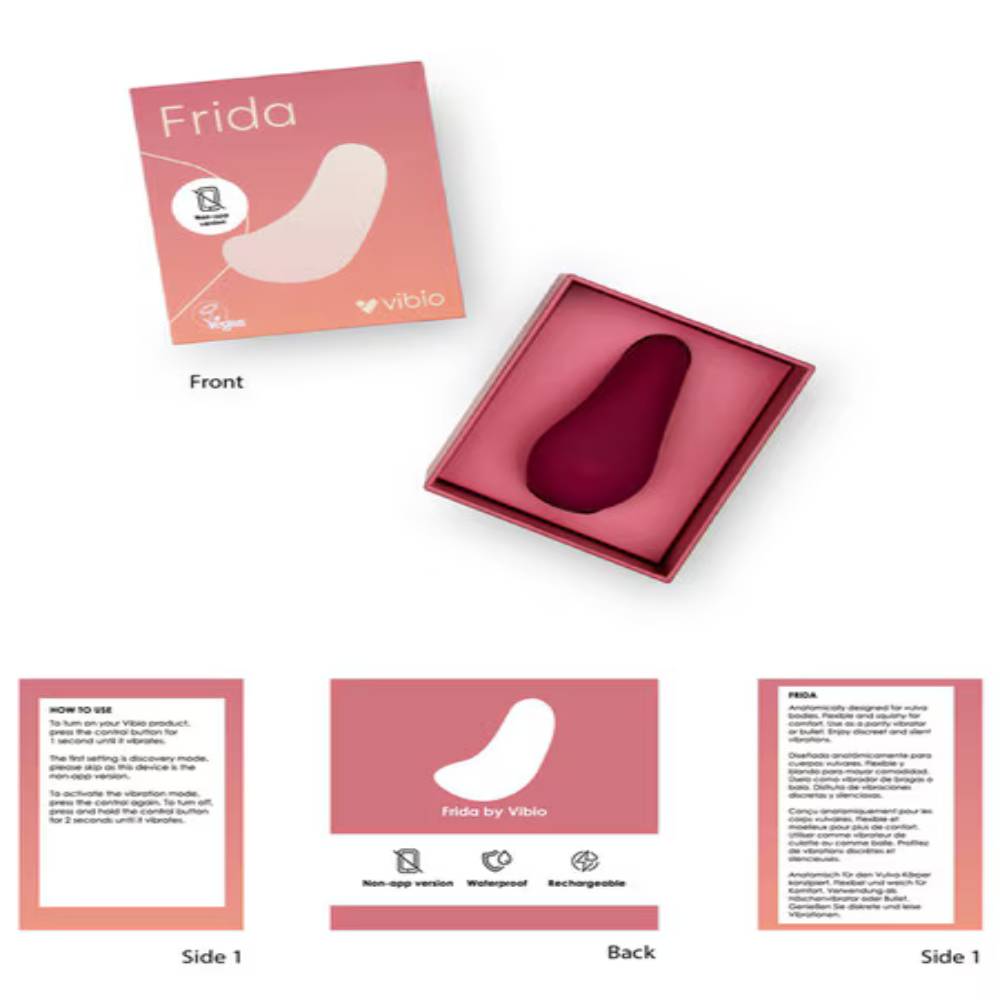 Vibio Frida Lay On 5 Functions Wearable Clitoral Vibrator Plum Clit Ticklers and Pulsators