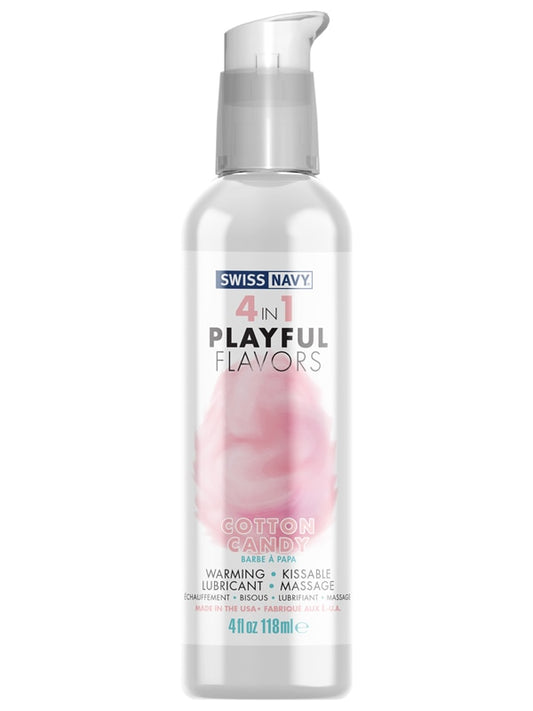 Swiss Navy Playful 4 in 1 Cotton Candy Flavoured Lubricant 118ml - Lubricants and Lotions