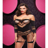 Lapdance Lingerie Bling Bling Womens Halter Dress Black Body Stockings