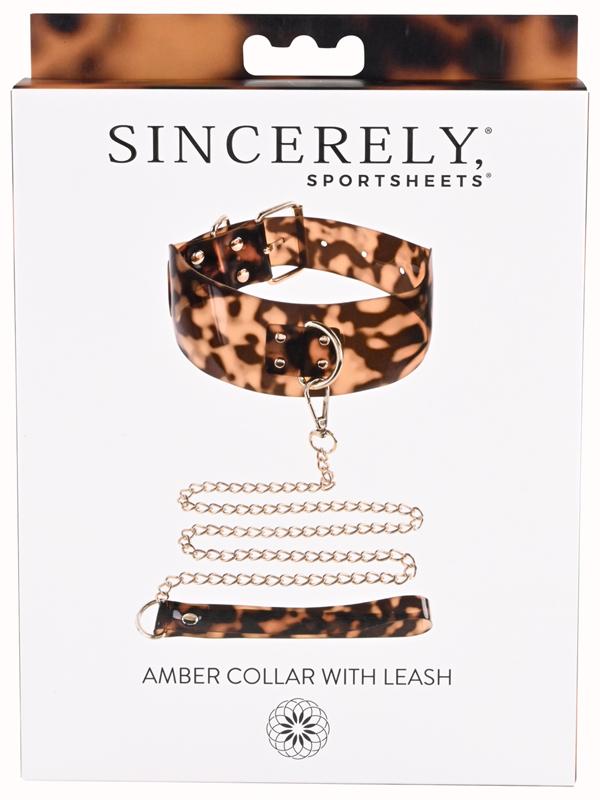 Sportsheets Amber Adjustable Collar with Leash Collars and Leads
