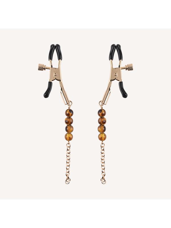 Sportsheets Amber Beaded Nipple Clamps Nipple and Clit Clamps