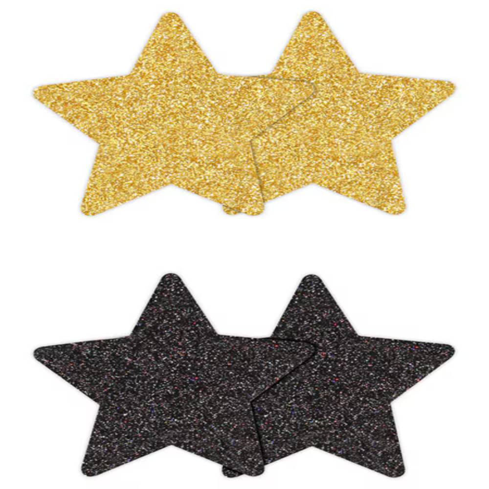 NS Novelties Pretty Nipple Pasties Glitter Stars 2 Pair Breast and Nipple Toys