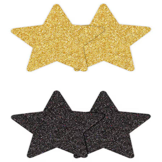 NS Novelties Pretty Nipple Pasties Glitter Stars 2 Pair Breast and Nipple Toys