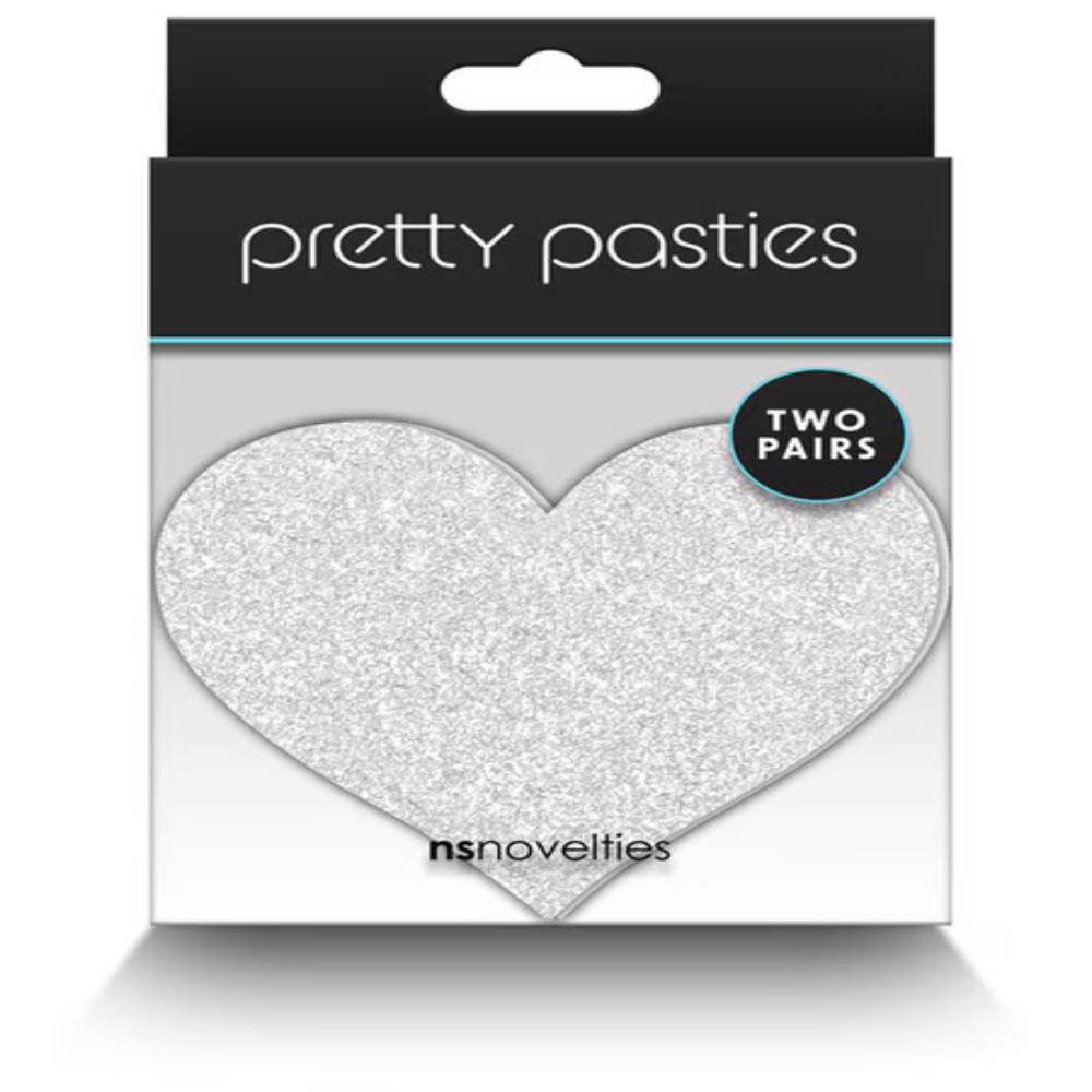 NS Novelties Pretty Glitter Hearts Shape Nipple Pasties 2 Pair Breast and Nipple Toys