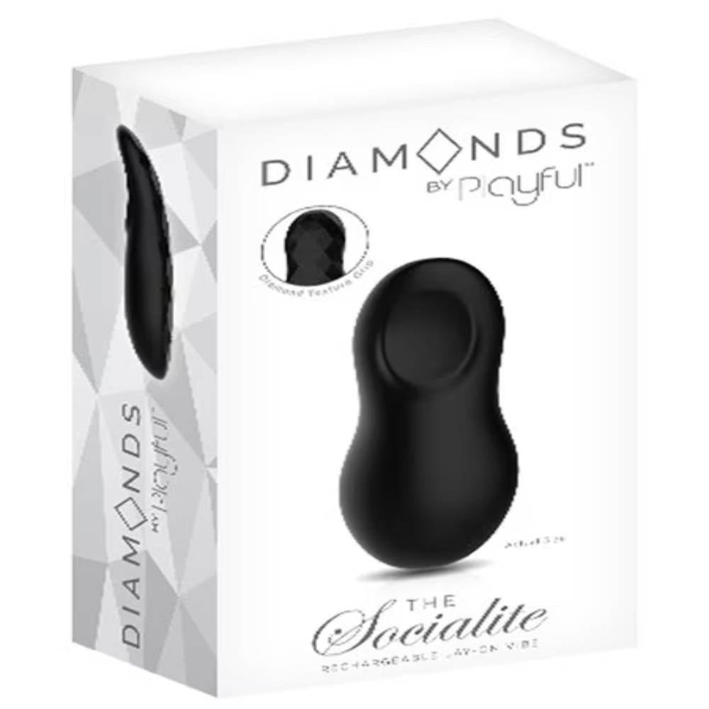 Playful Diamonds The Socialite Rechargeable Lay-On Vibrator Personal Massagers